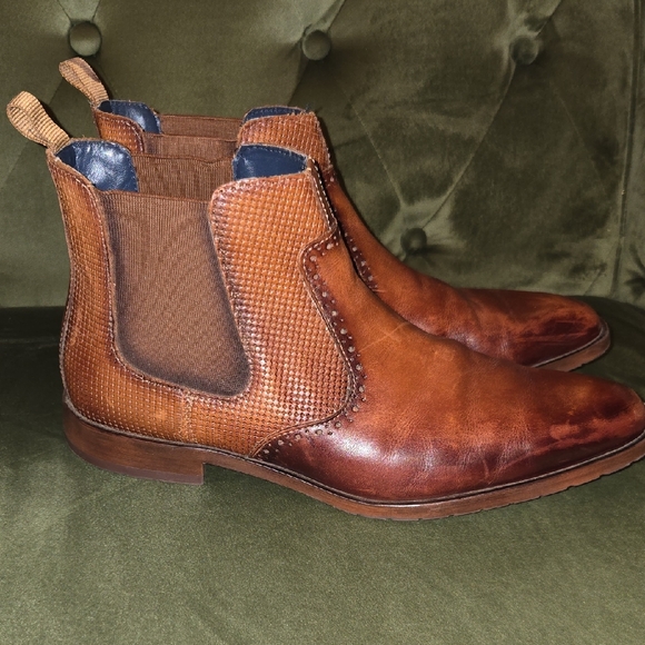 Brown Leather Chelsea Boots - Picture 1 of 5
